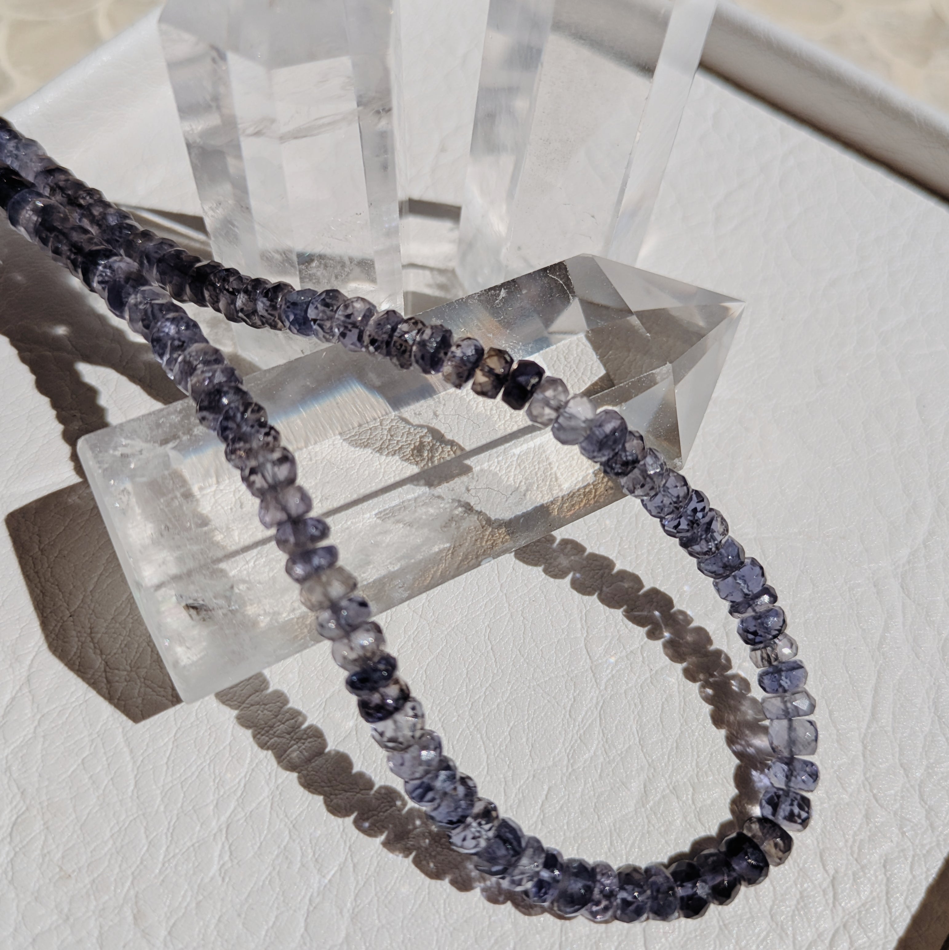 Faceted Beaded Gemstone Necklace