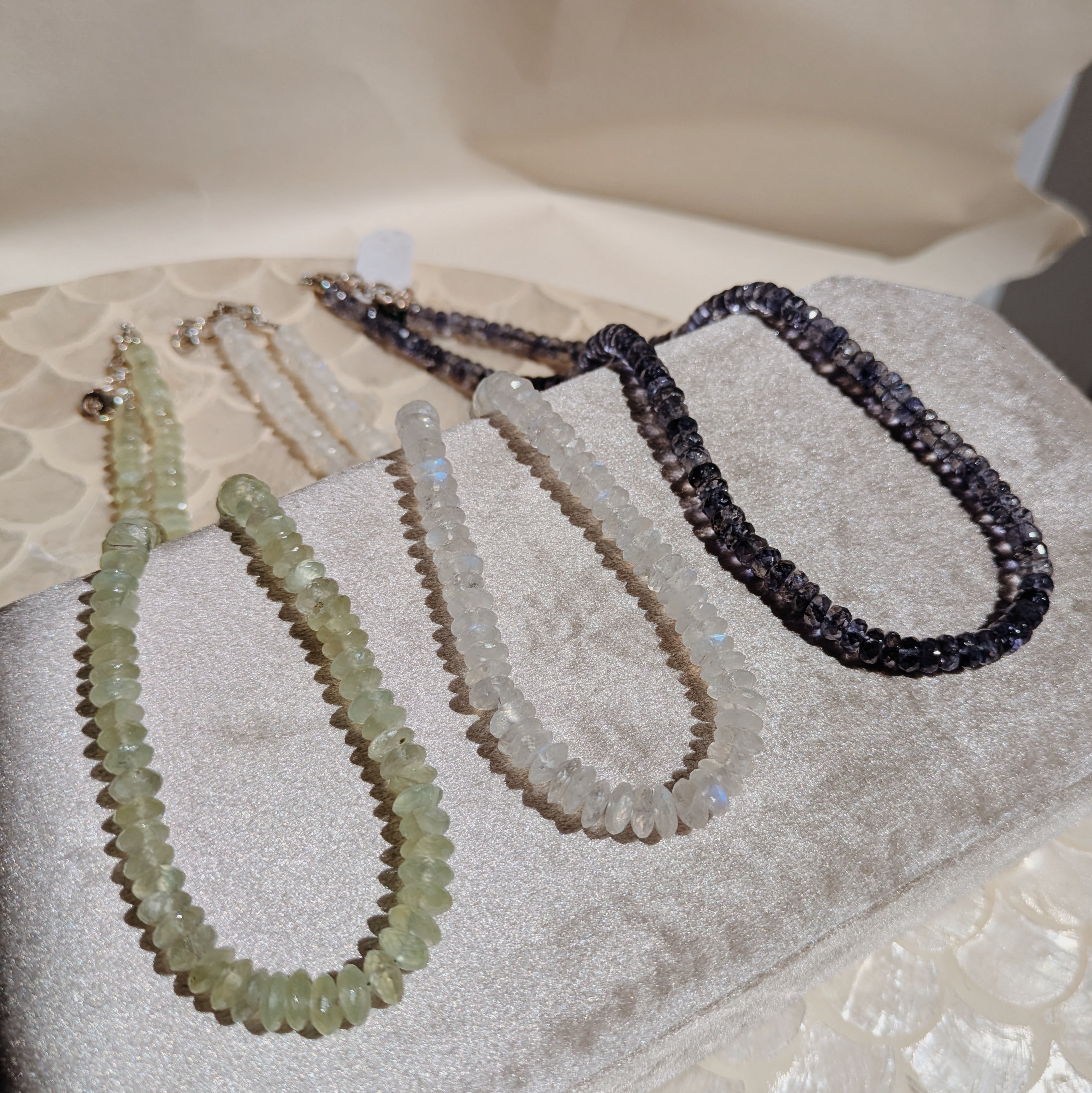 Faceted Beaded Gemstone Necklace