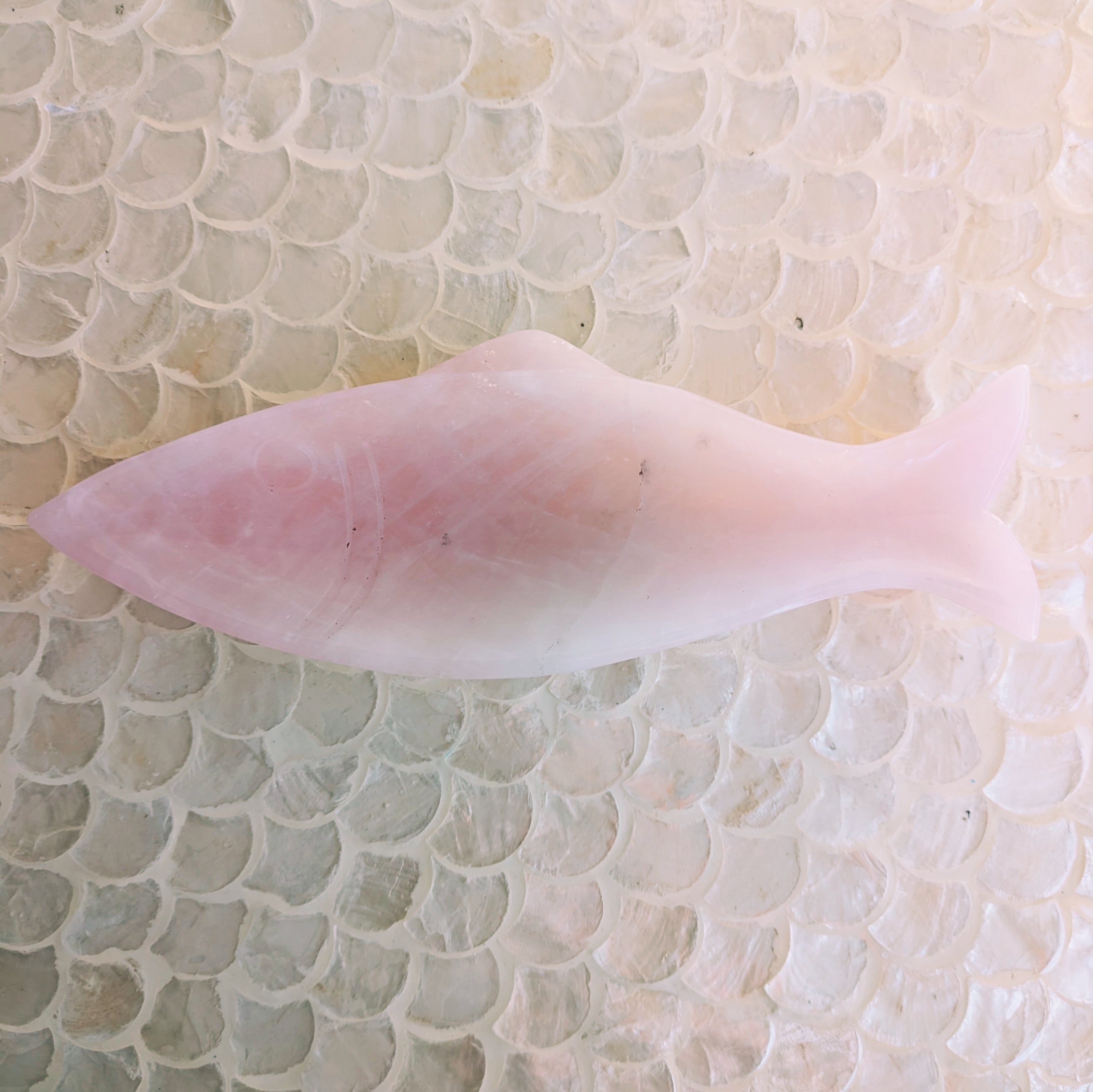 Hand Carved Crystal Fish Dishes
