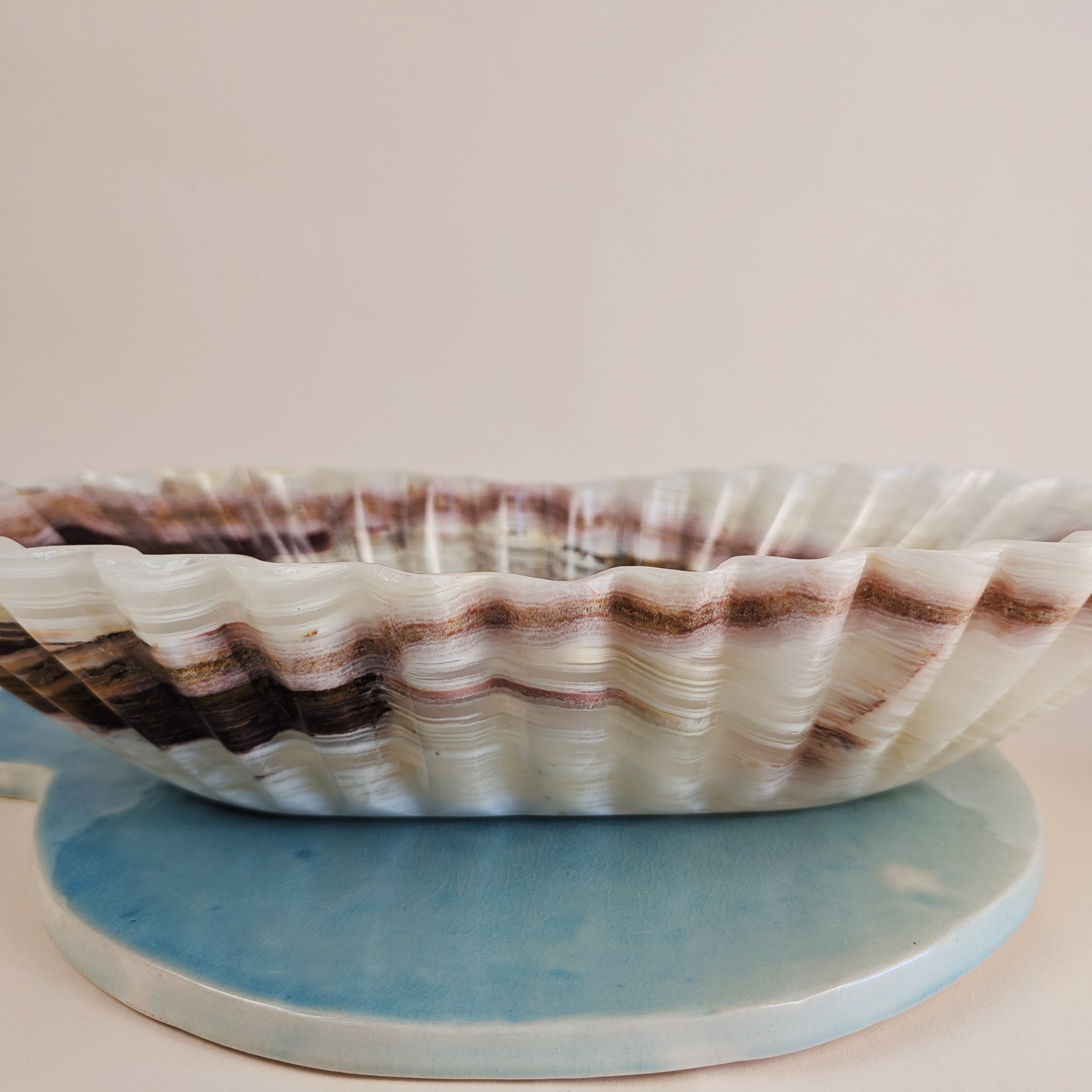 Green Onyx Scalloped Dish