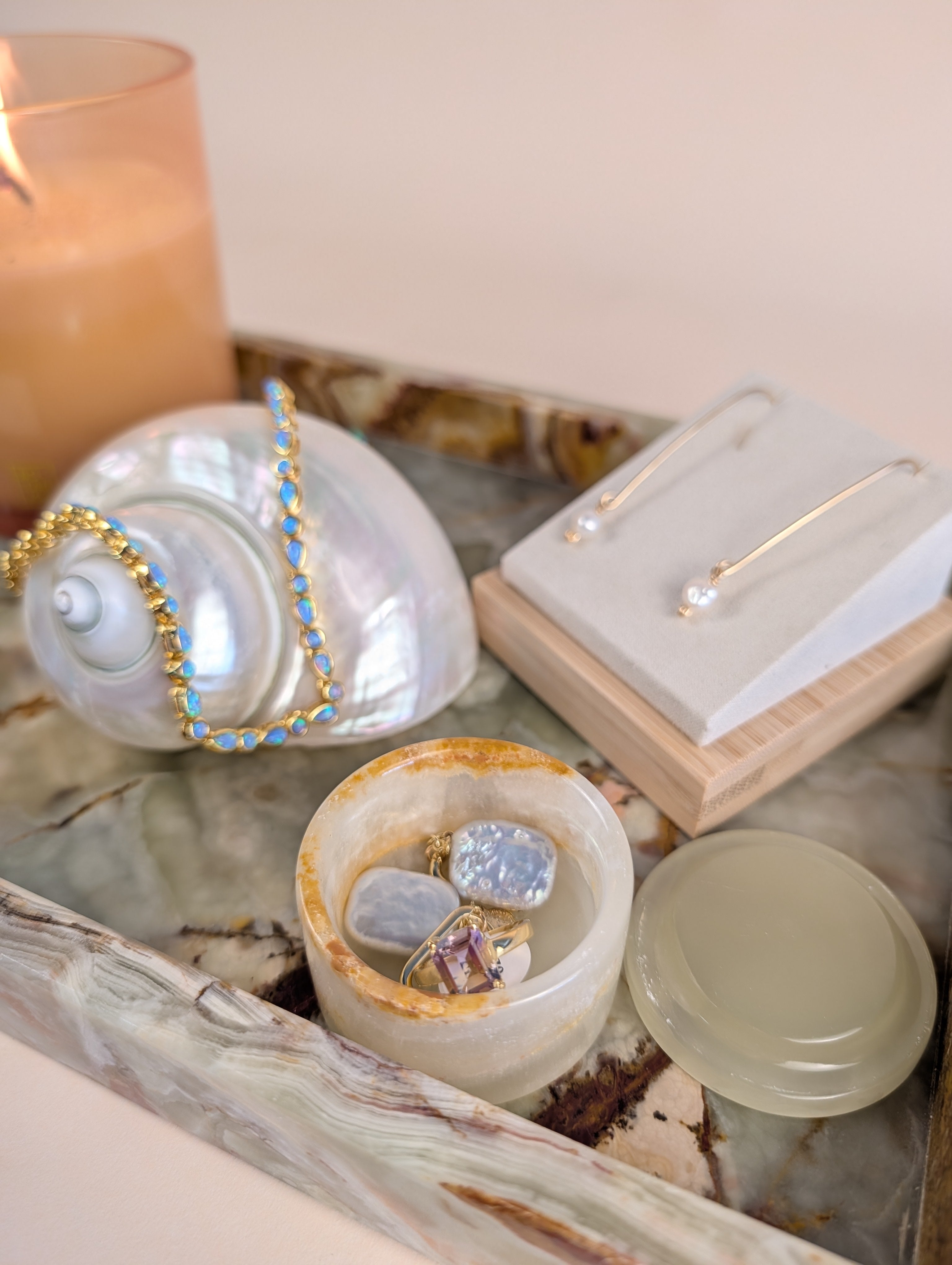 Green Onyx Tray
