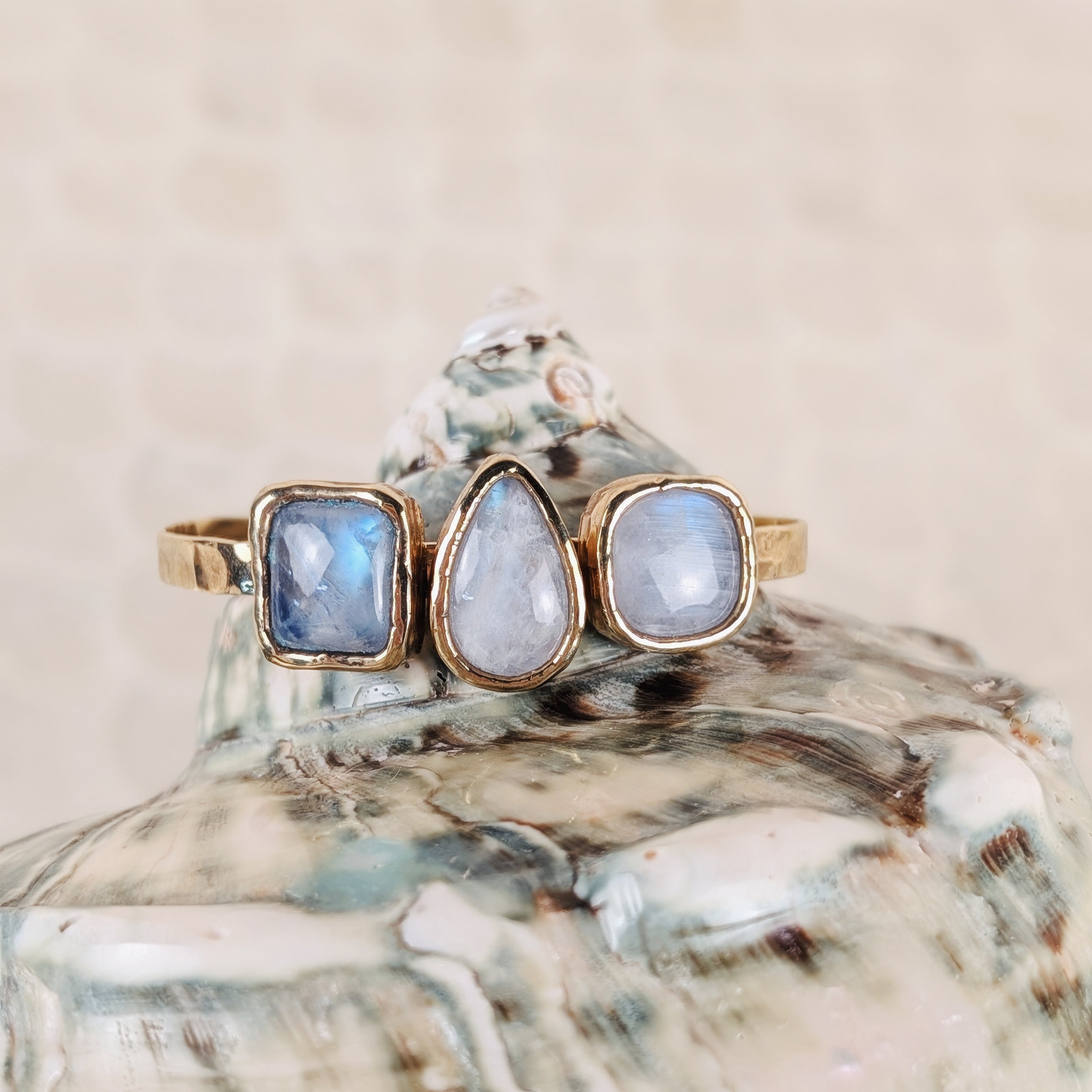The Lucia Cuff | Mother of Pearl + Moonstone