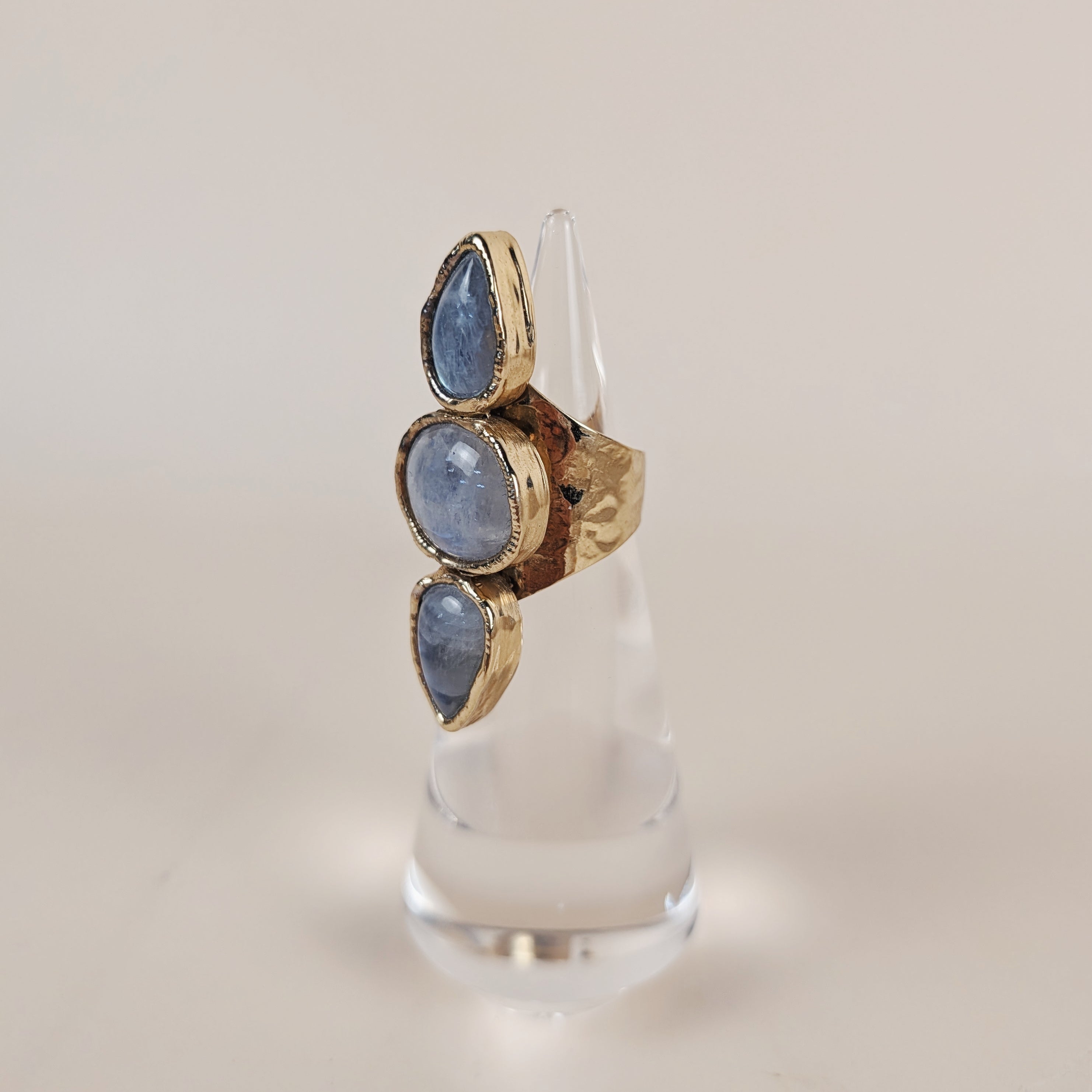 The Seraphina Ring | Rose Quartz + Moonstone + Kunzite