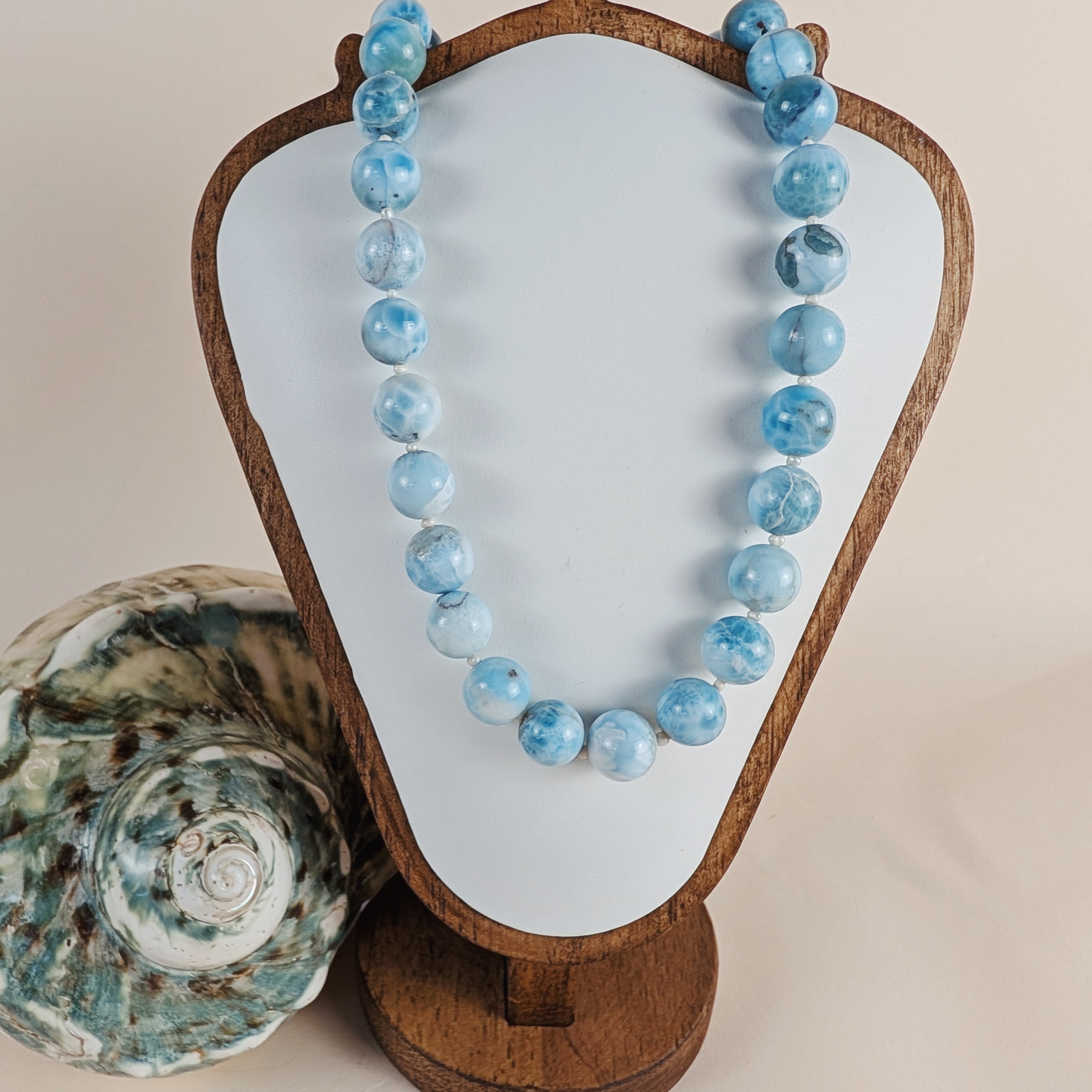 Doris Necklace with Knotted Silk and Stone Beads