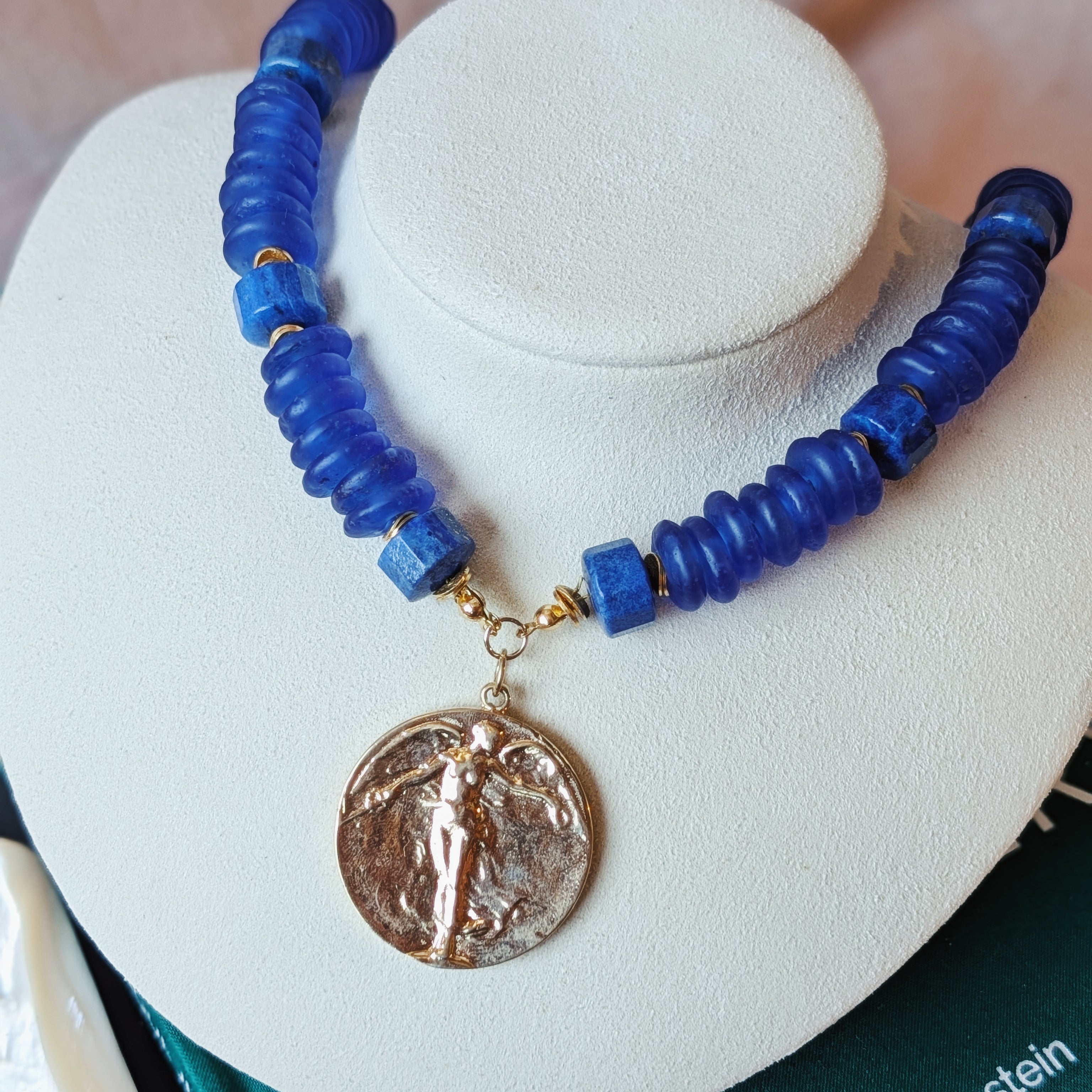 The Thea Necklace | Mediterranean Glass + Lapis