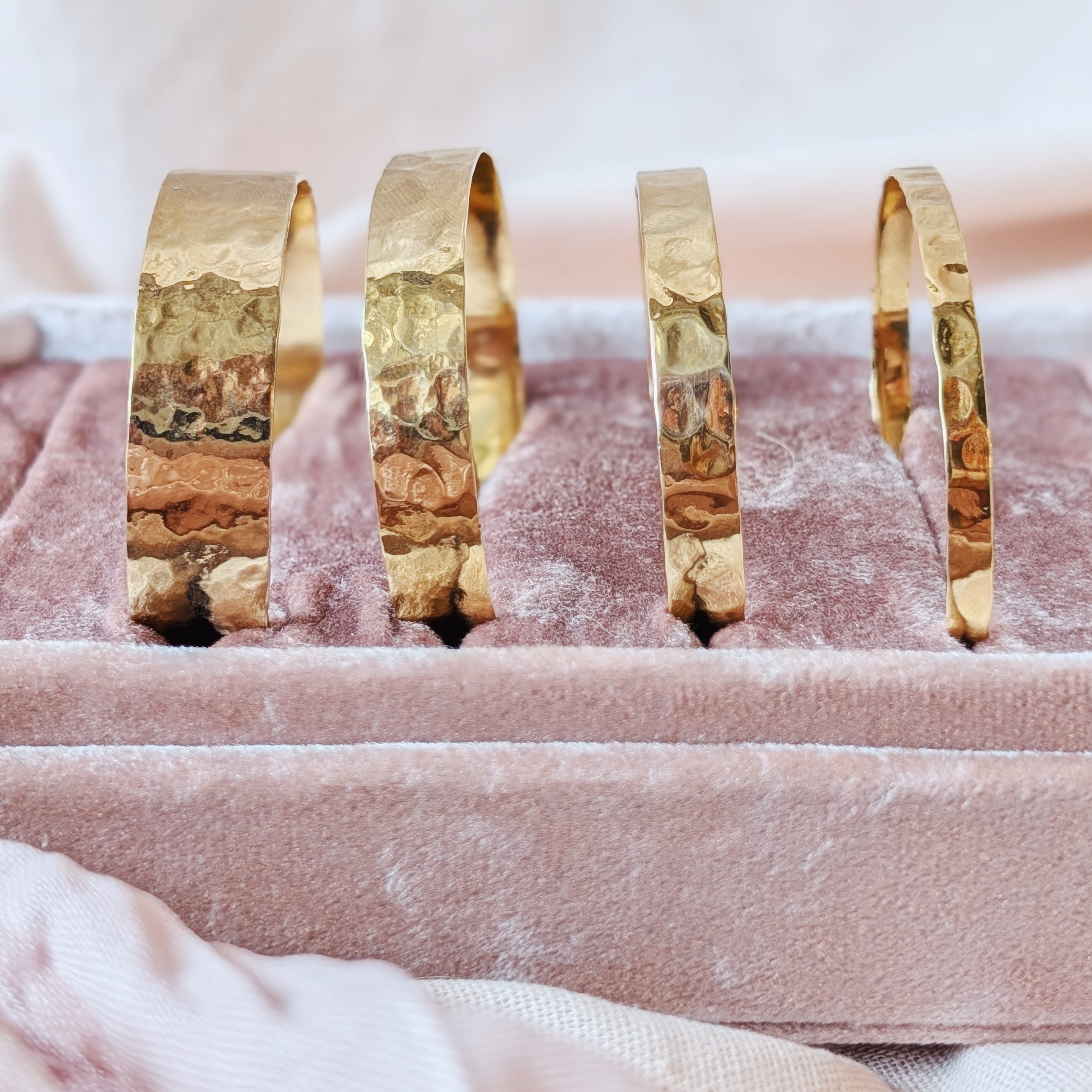 The Aurelia Cuff Bracelet | Hammered Gold