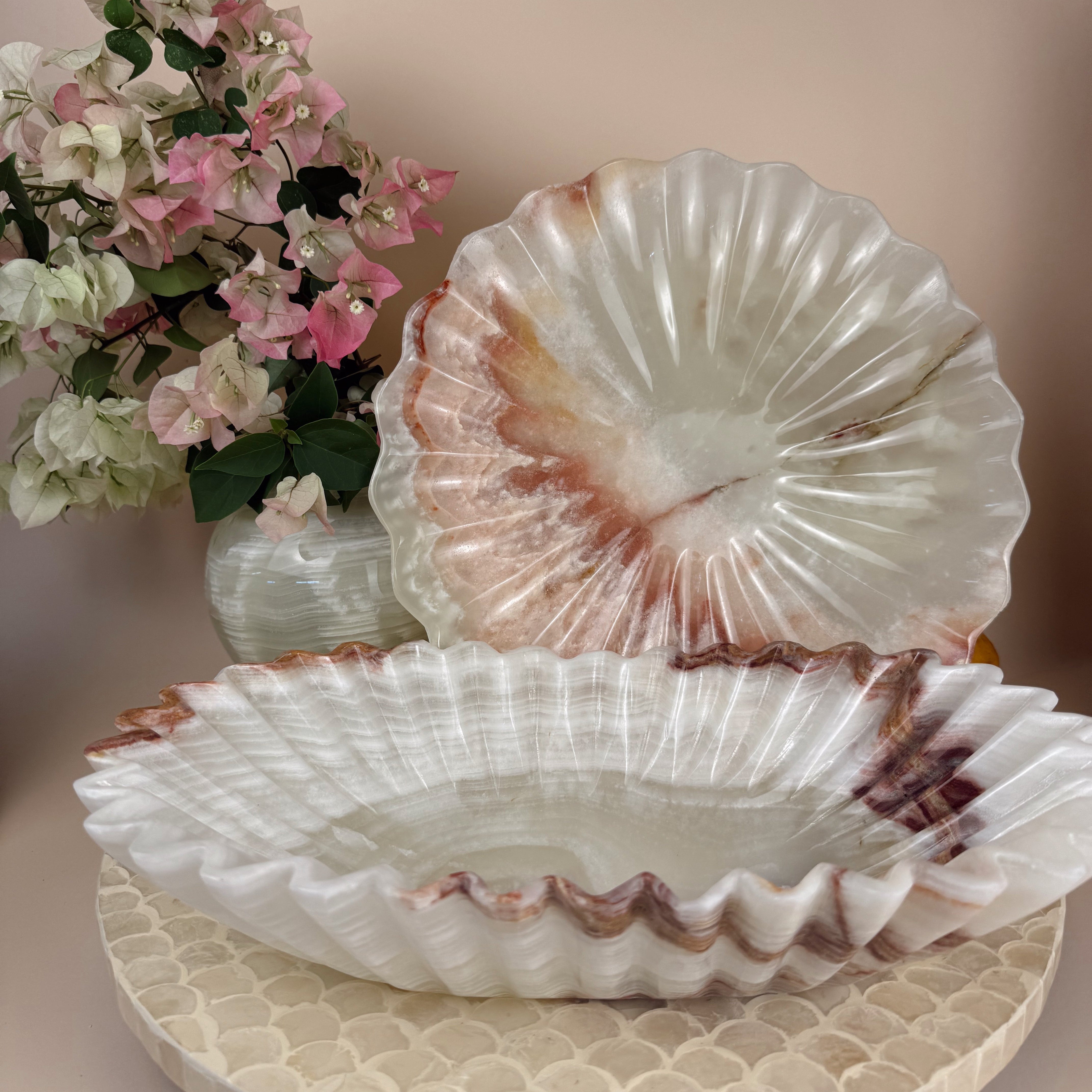 Green Onyx Scalloped Dish