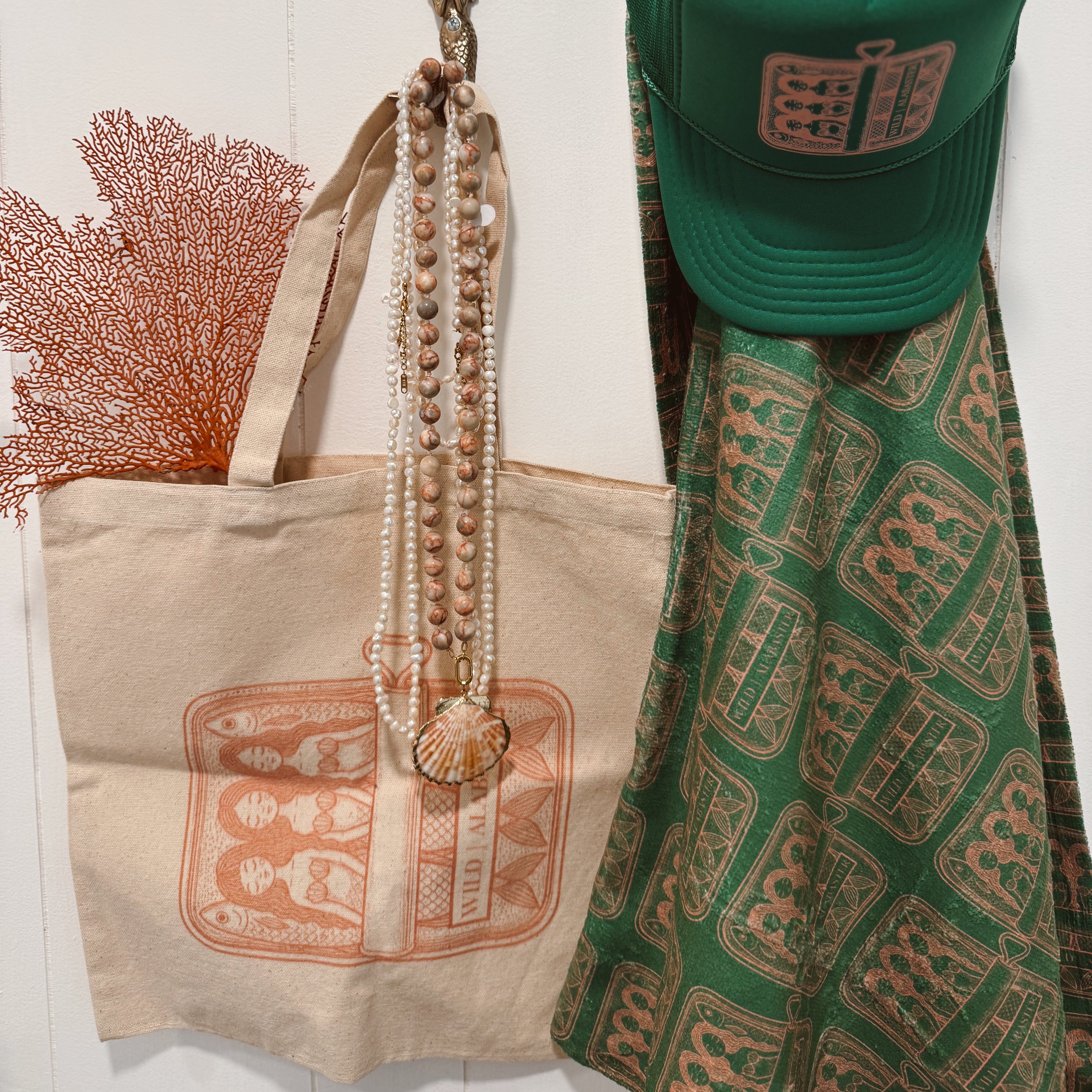 The Mermaid Social Club | Cotton Canvas Tote Bag