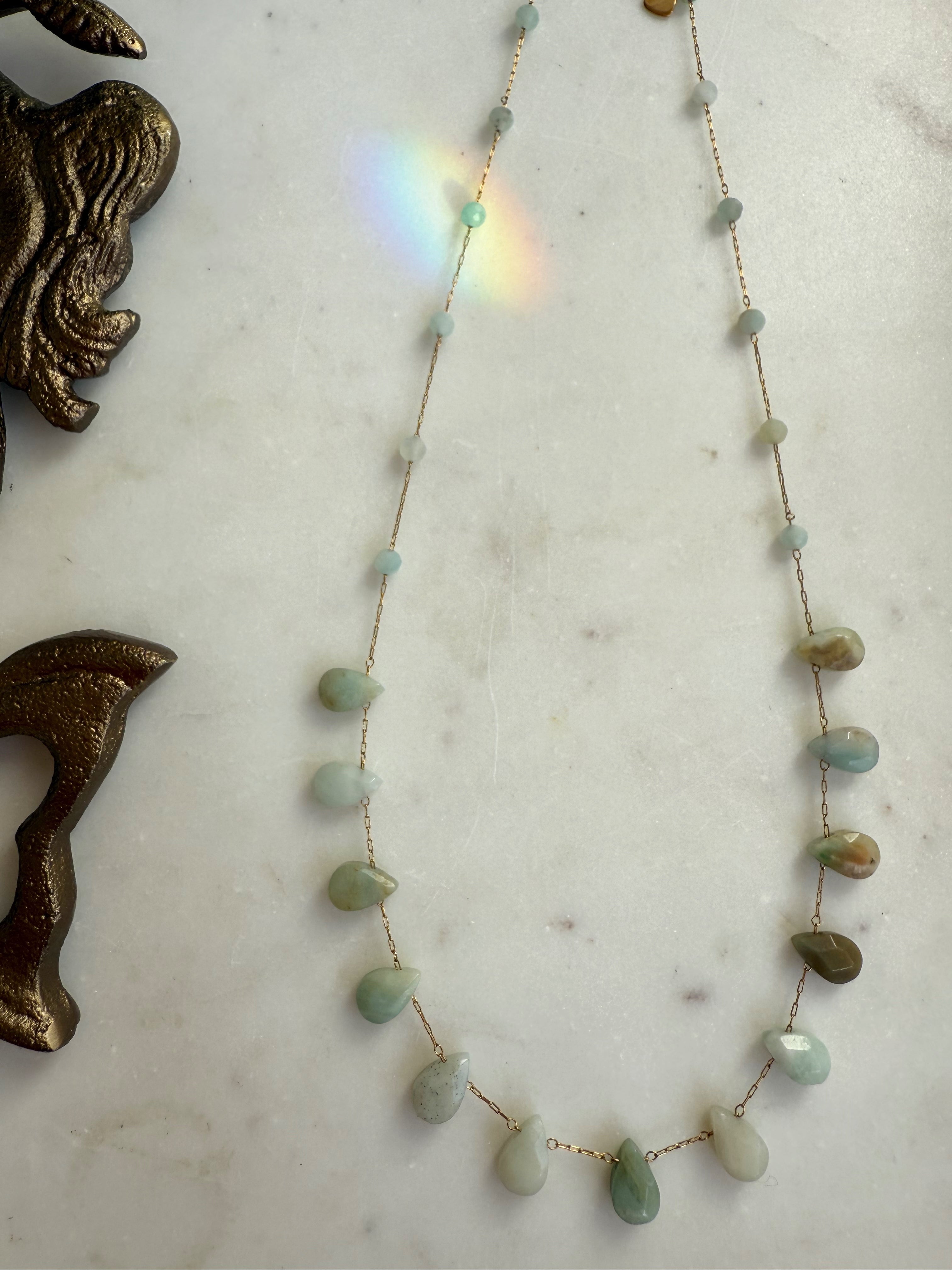 The Celeste Necklace | Amazonite Drop Necklace