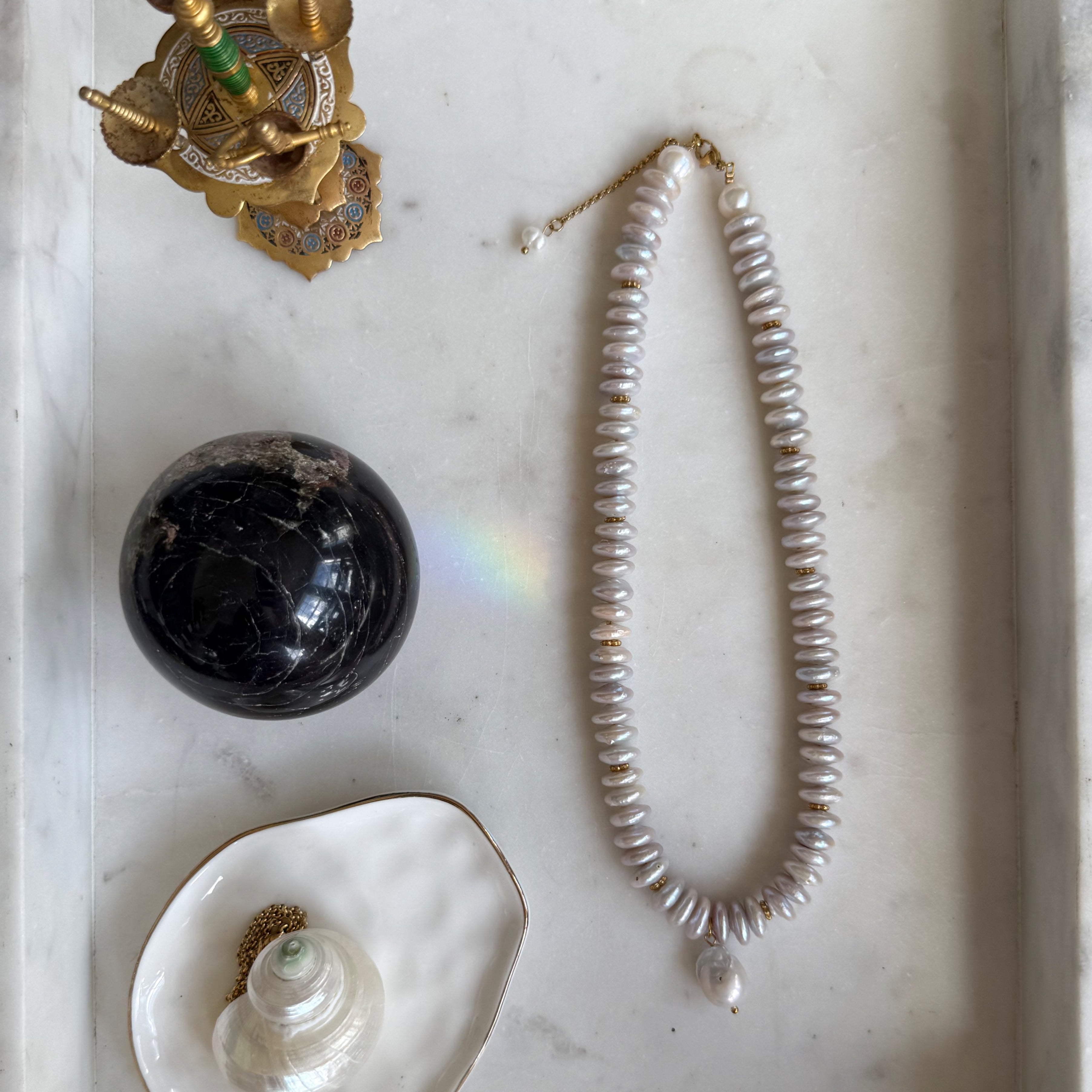 The Coco Necklace – Freshwater Pearl Statement Necklace Inspired