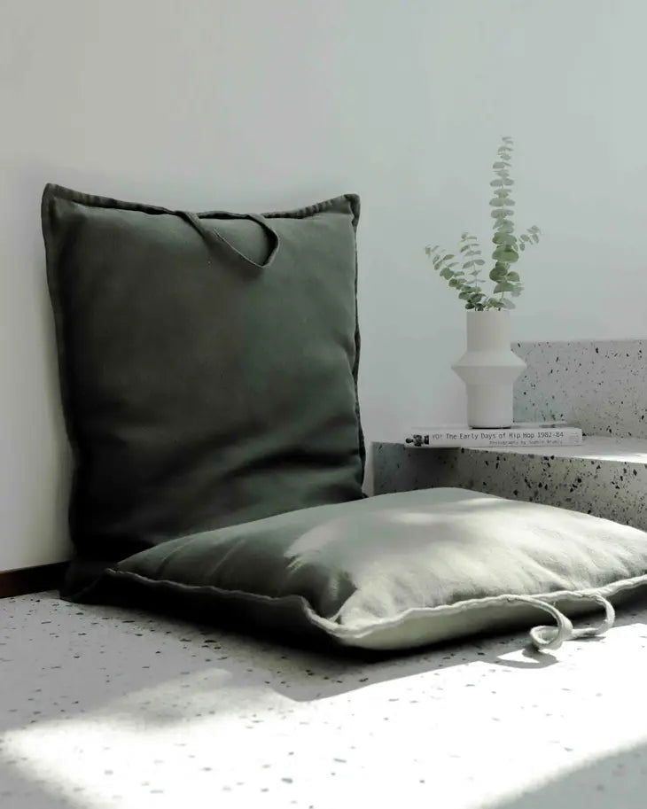 O Cactuu Floor Cushion Pouf Wild Alabaster