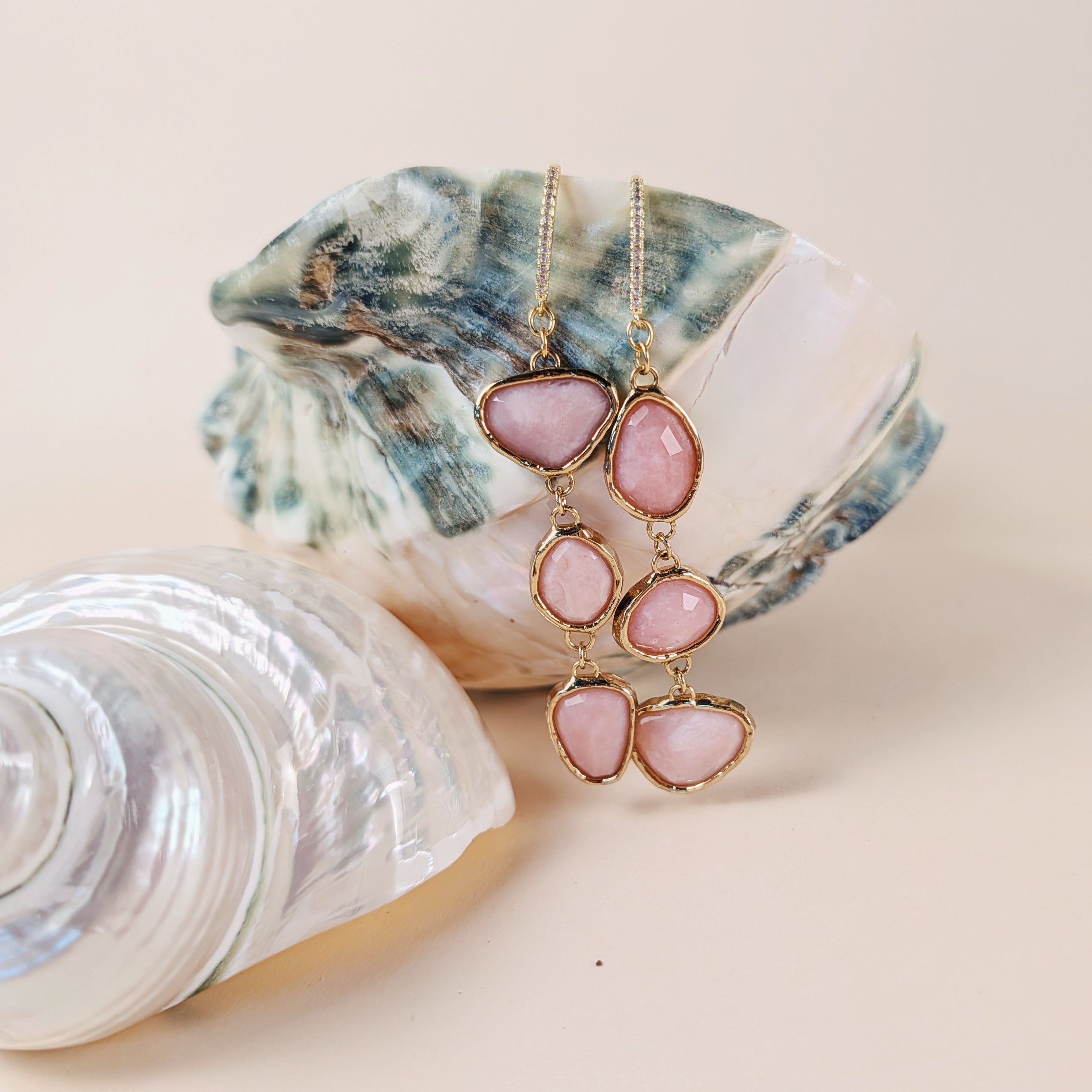 The Louisa Earrings | Gemstone + Pearl