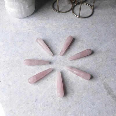 Intuitively Chosen Rose Quartz Massage Wand Wild Alabaster