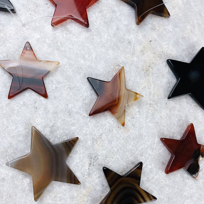 Intuitively Chosen Agate Star Ornaments (Set of 4) Wild Alabaster