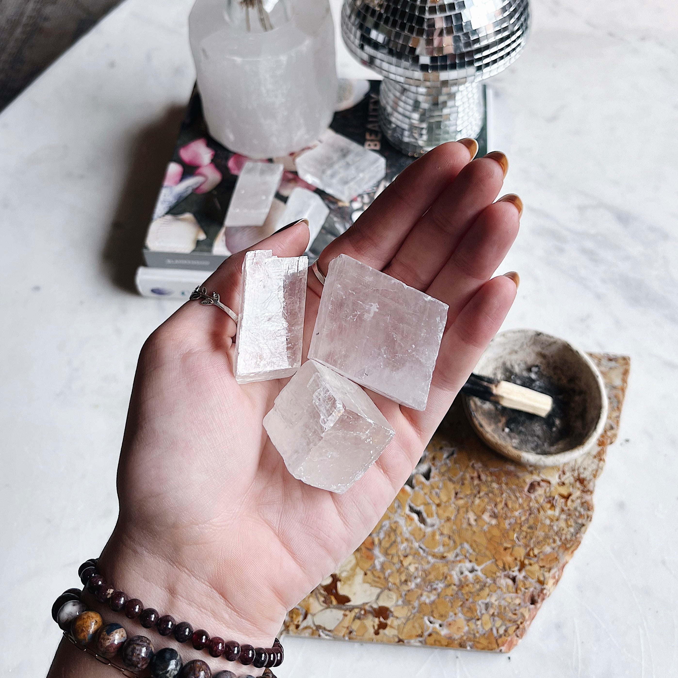 Optical Calcite Cubes Wild Alabaster