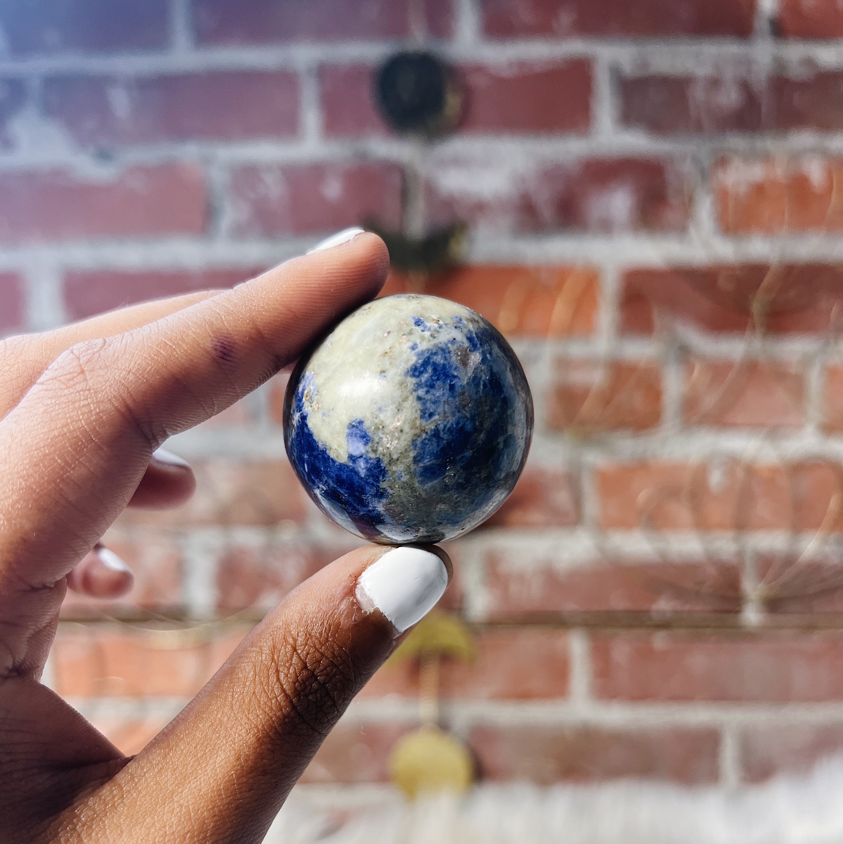Intuitively Chosen Sodalite Sphere Wild Alabaster