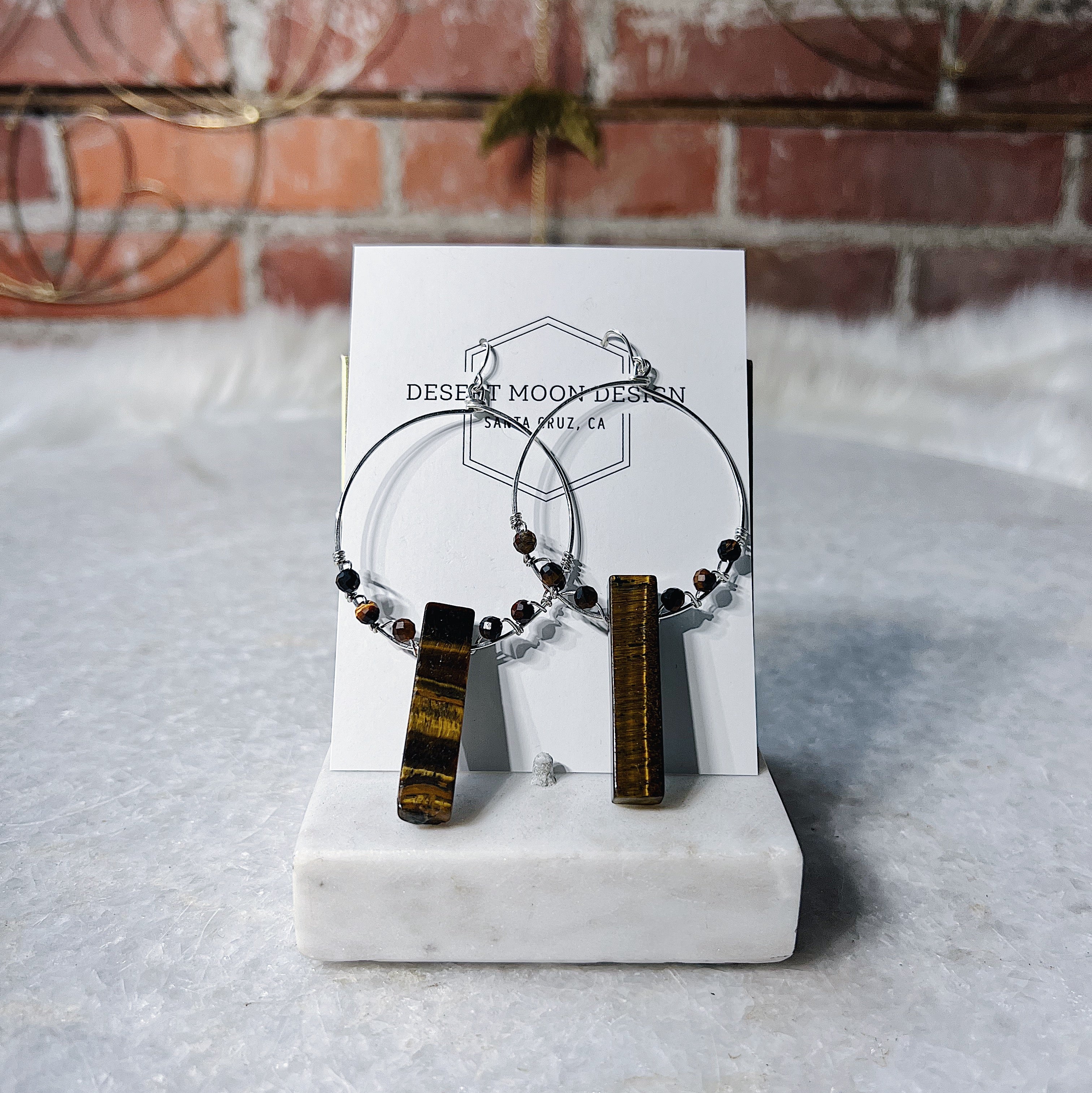 Desert Moon Design Tiger's Eye June Earrings Desert Moon