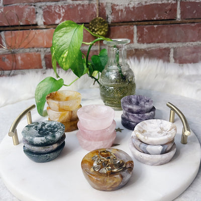 Intuitively Chosen Petite Crystal Ring Dish Wild Alabaster