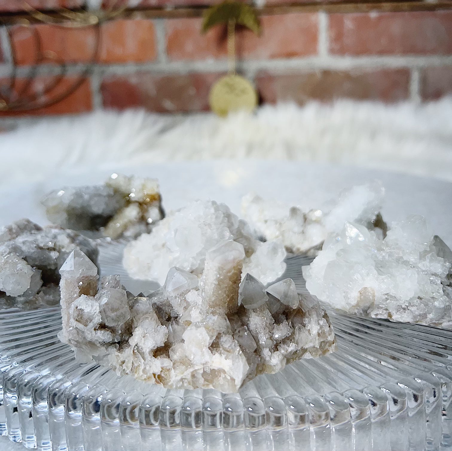 Intuitively Chosen Spirit Quartz Cluster Wild Alabaster
