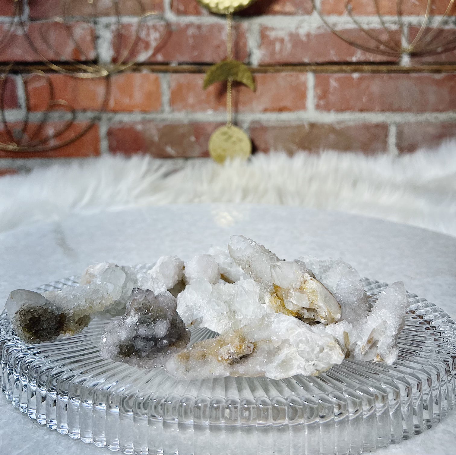 Intuitively Chosen Spirit Quartz Cluster Wild Alabaster