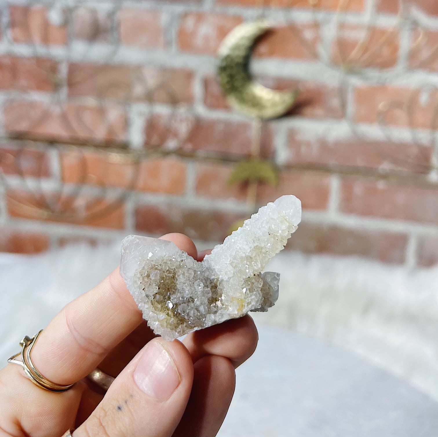 Intuitively Chosen Spirit Quartz Cluster Wild Alabaster