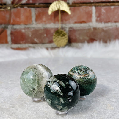 Intuitively Chosen Aventurine in Matrix Sphere Wild Alabaster