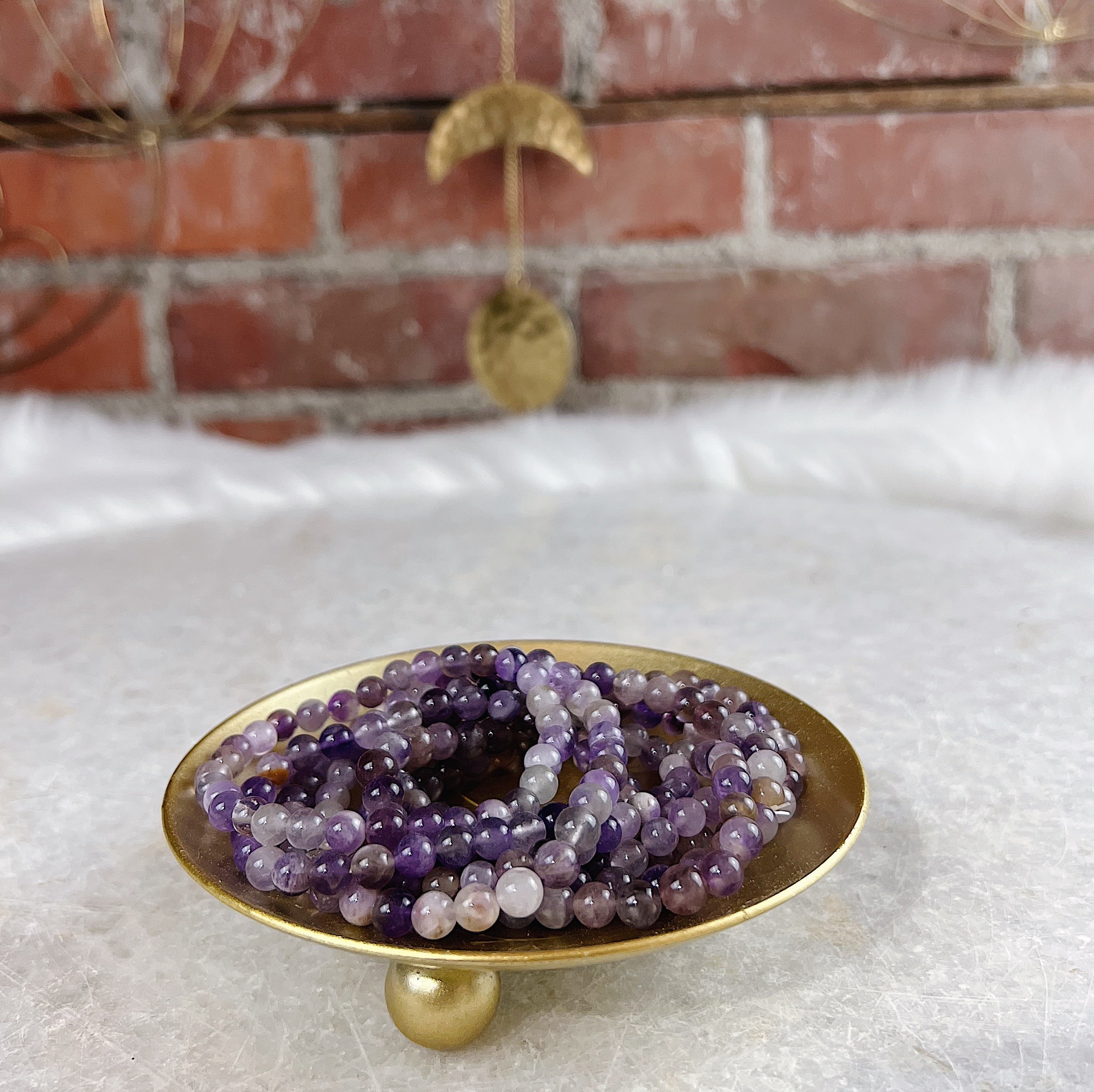 Intuitively Chosen Amethyst Round Stone Bracelet Wild Alabaster