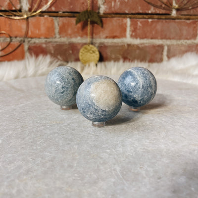 Intuitively Chosen Blue Calcite Small Sphere Wild Alabaster