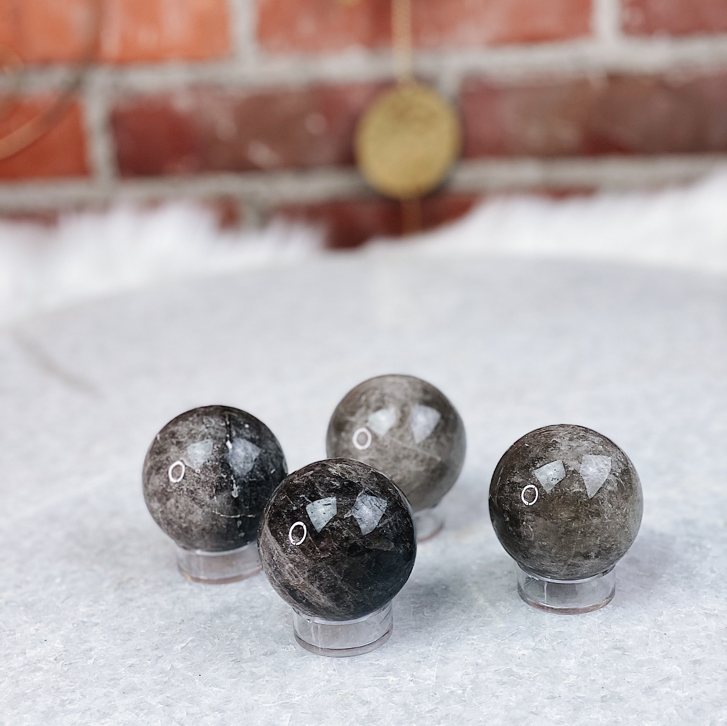 Intuitively Chosen Smokey Quartz Sphere Wild Alabaster