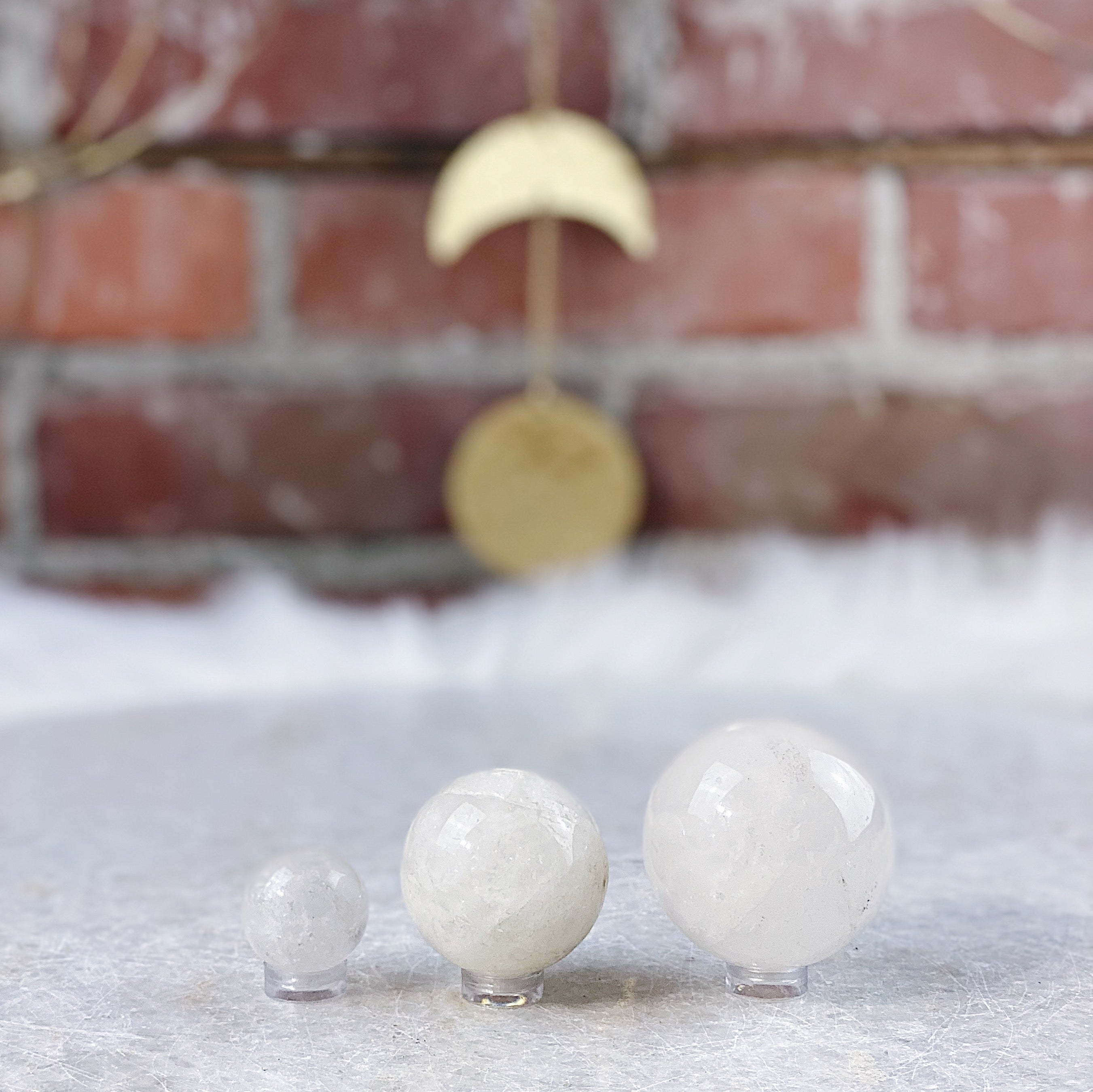 Intuitively Chosen Clear Quartz Sphere Wild Alabaster