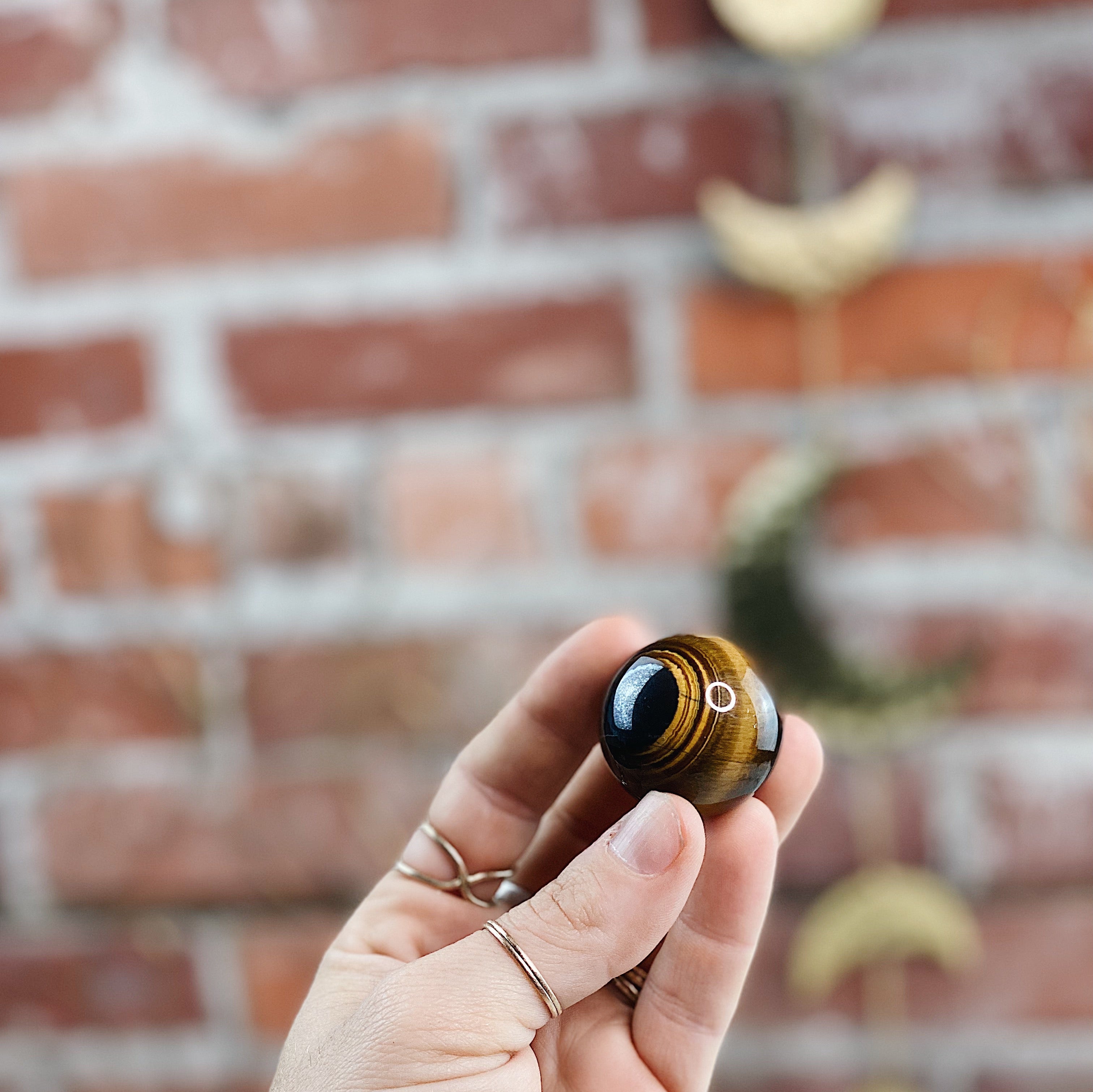 Intuitively Chosen Tiger’s Eye Sphere Wild Alabaster