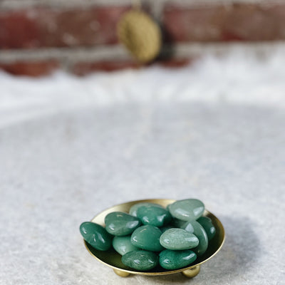 Intuitively Chosen Petite Aventurine Pocket Heart Wild Alabaster