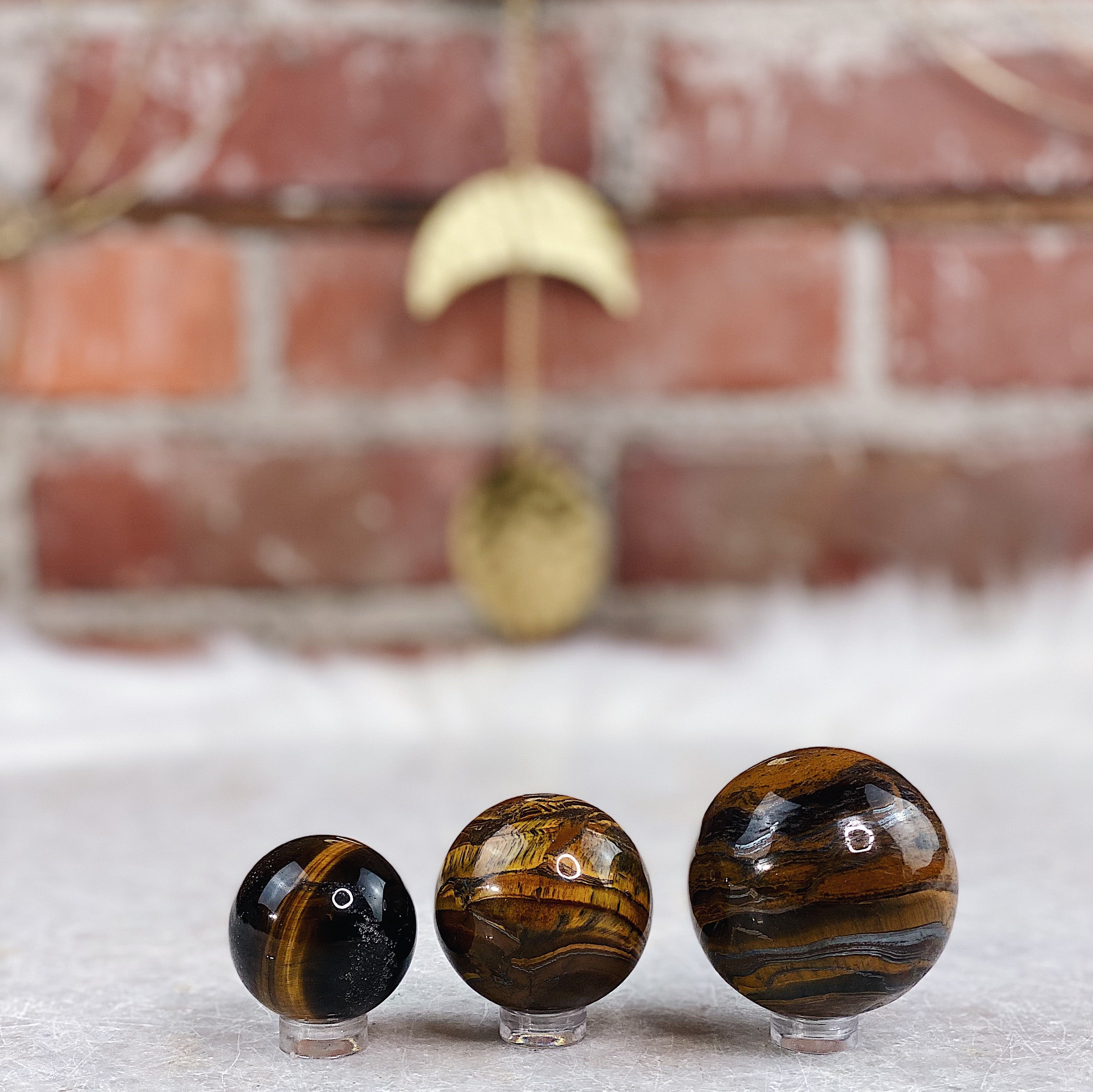 Intuitively Chosen Tiger’s Eye Sphere Wild Alabaster