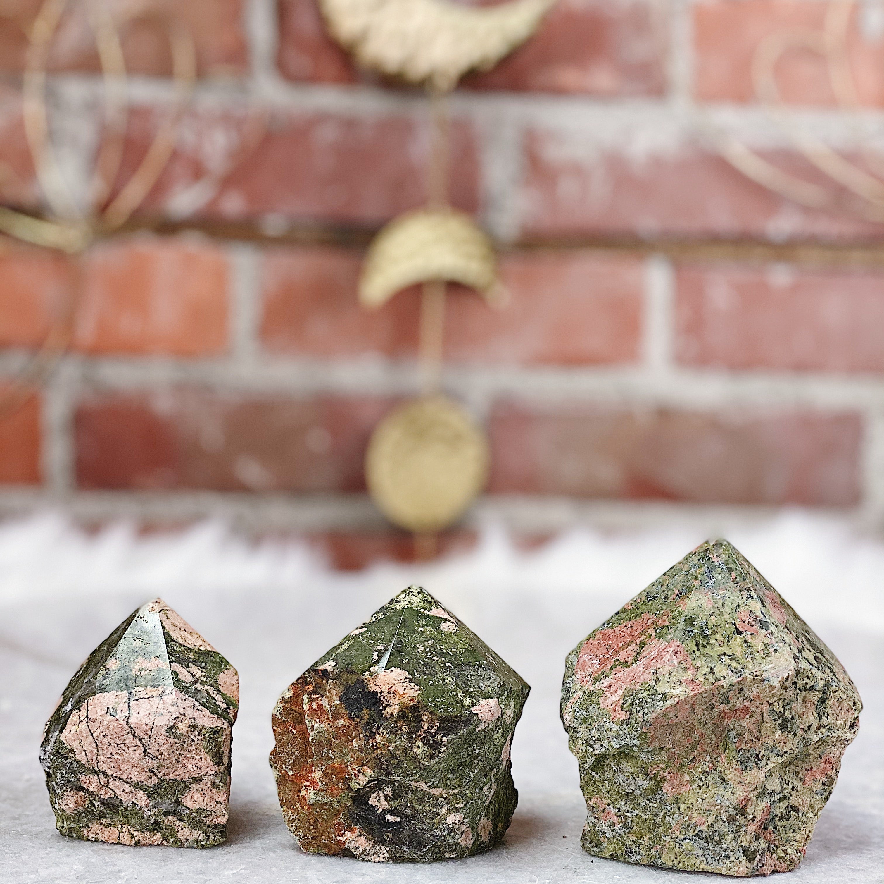 Intuitively Chosen Unakite Top Polish Wild Alabaster