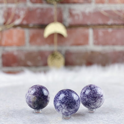 Intuitively Chosen Lepidolite Sphere Wild Alabaster